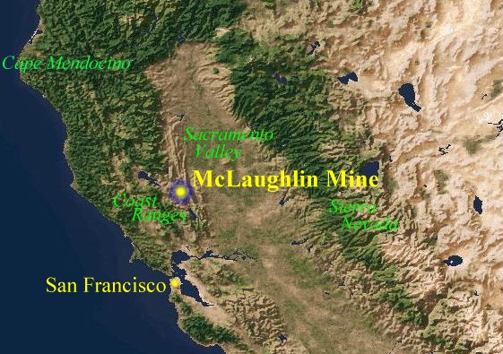 Northern California Relief Map